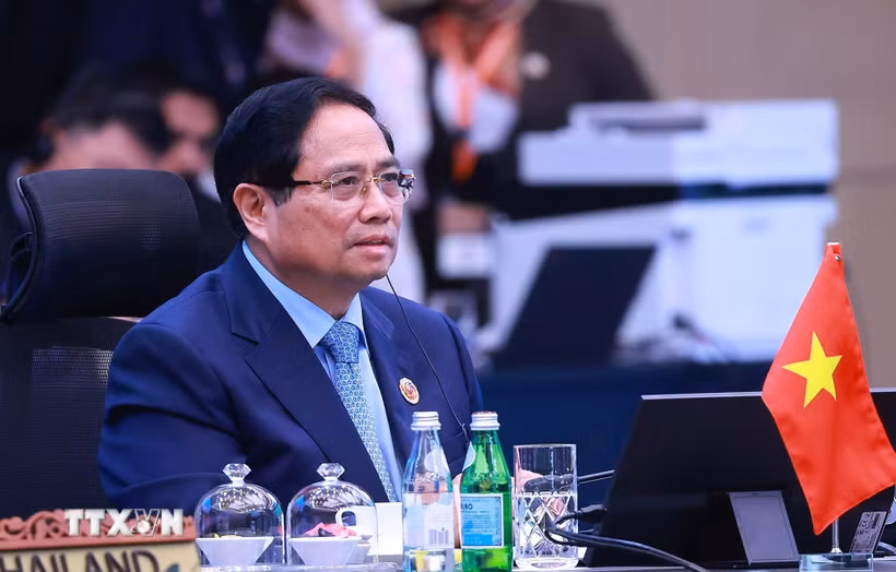 Thủ tướng Phạm Minh Chính tham dự Hội nghị Lãnh đạo Cộng đồng châu Á phát thải ròng bằng 0 lần thứ 3. (Ảnh: Dương Giang/TTXVN)