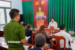 Đảm bảo an ninh, an toàn cho công tác bầu cử nơi biên giới xa xôi là một trong những nhiệm vụ quan trọng. (Ảnh: Thanh Phong/Vietnam+)