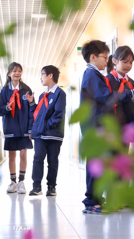 Trường Trung học cơ sở Ngô Sĩ Liên, Hà Nội. (Ảnh: Thanh Tùng/TTXVN)