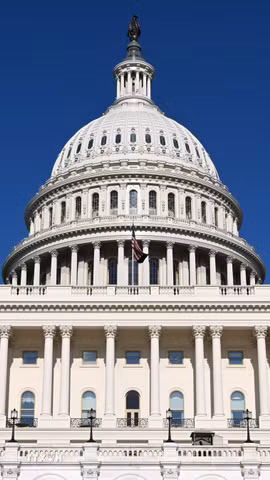 Tòa nhà Quốc hội Mỹ tại Washington, D.C. (Ảnh: THX/TTXVN phát)