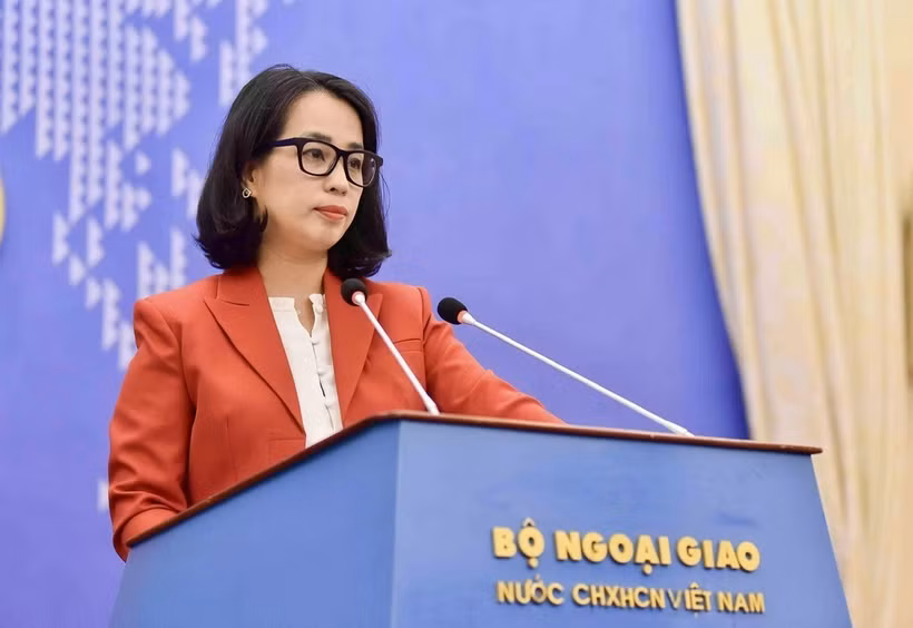 Người phát ngôn Bộ Ngoại giao Việt Nam Phạm Thu Hằng. (Ảnh: TTXVN phát)