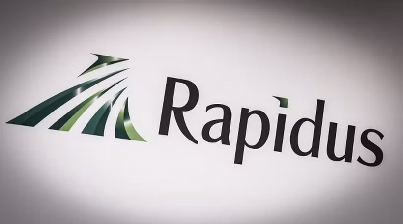 Biểu tượng của Công ty sản xuất chip Rapidus. (Ảnh: Reuters/TTXVN)