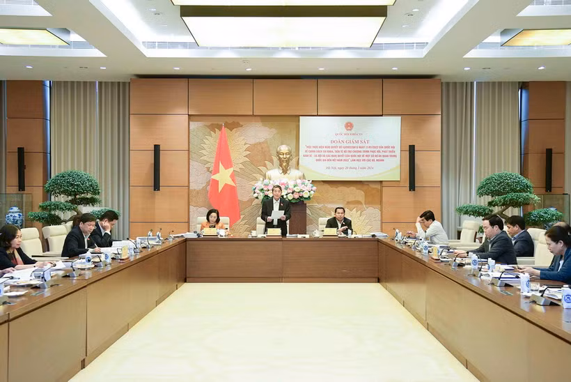 Toàn cảnh buổi làm việc. (Nguồn: Công Thông tin Điện tử Quốc hội)