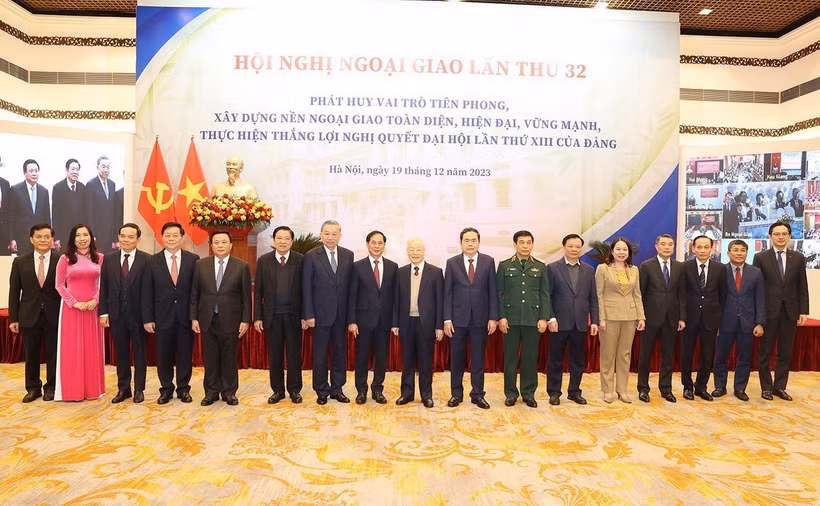 Hội nghị Ngoại giao lần thứ 32 tại thủ đô Hà Nội. (Ảnh: Trí Dũng/TTXVN)