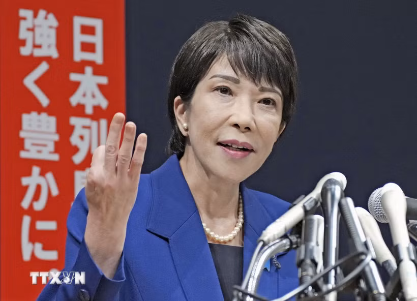 Tân Thủ tướng Nhật Bản, bà Sanae Takaichi. (Ảnh: Kyodo/TTXVN)