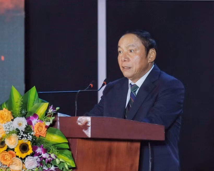 Bộ trưởng Bộ Văn hóa, Thể thao và Du lịch Nguyễn Văn Hùng phát biểu. (Ảnh: Tuấn Đức/TTXVN)