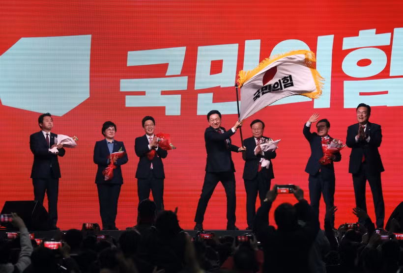 Ban lãnh đạo Đảng PPP cầm quyền tại Hàn Quốc. (Ảnh: Yonhap/TTXVN)