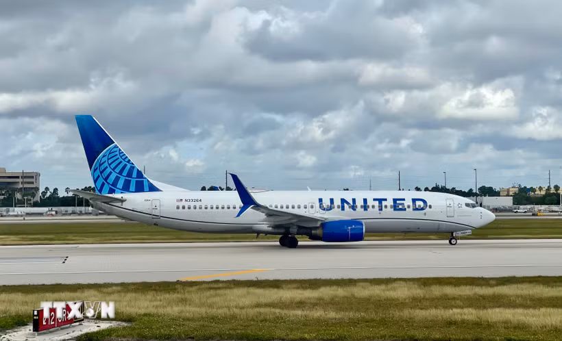 Máy bay của Hãng hàng không United Airlines. (Ảnh minh họa: TTXVN)