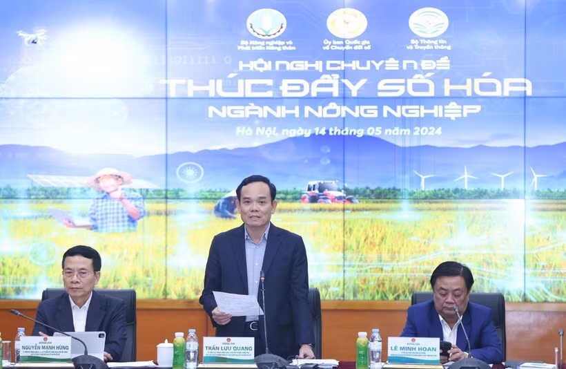 Phó Thủ tướng Trần Lưu Quang tới dự và phát biểu chỉ đạo. (Ảnh: Tuấn Anh/TTXVN)