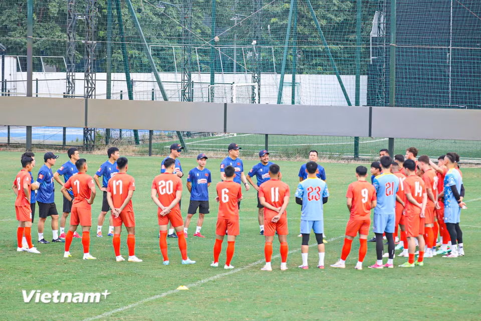Ngày mai 23/9, toàn đội sẽ lên đường sang Indonesia để chuẩn bị cho FIFA ASEAN Cup 2026. (Ảnh: Việt Anh/Vietnam+)