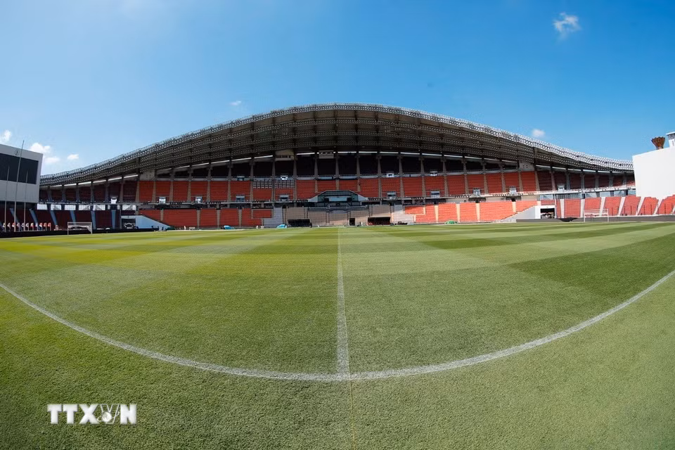 Sân vận động Quốc gia Rajamangala là nơi diễn ra các trận đấu của môn bóng đá nam tại SEA Games 33, cũng như tổ chức lễ khai mạc và bế mạc. (Ảnh: Minh Quyết/TTXVN)