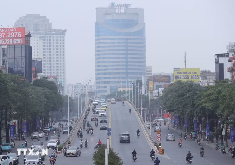Không khí Hà Nội ở mức trung bình. (Nguồn: TTXVN)