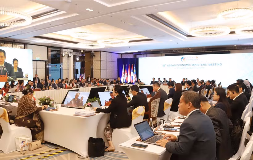 Quang cảnh Hội nghị Bộ trưởng Kinh tế ASEAN. (Ảnh: Xuân Tú/TTXVN)