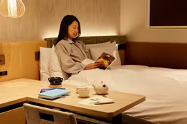 Gói nghỉ dưỡng phục hồi giấc ngủ “Totono-ne” tại khách sạn 1899 Tokyo nằm trong khu thương mại Shimbashi. (Nguồn: Hotel 1899 Tokyo)