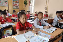 Học sinh Lào Cai và niềm vui năm học mới. (Ảnh: Phạm Mai/Vietnam+)