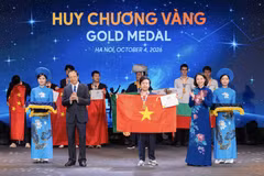 Các học sinh Việt Nam đã giành 6 huy chương Vàng và 4 huy chương Bạc. (Ảnh: Vietnam+)
