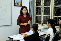 Một lớp dạy tiếng Việt tại Lào. (Ảnh: TTXVN)