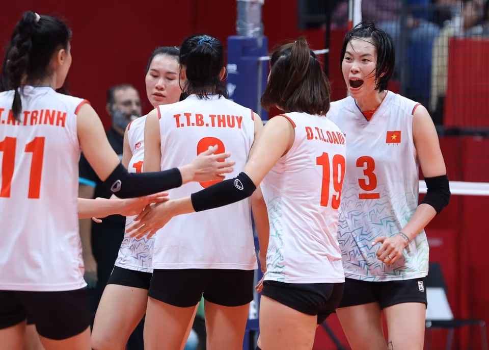 Niềm vui chiến thắng của Thanh Thúy (3). (Ảnh: Hoàng Linh/TTXVN)