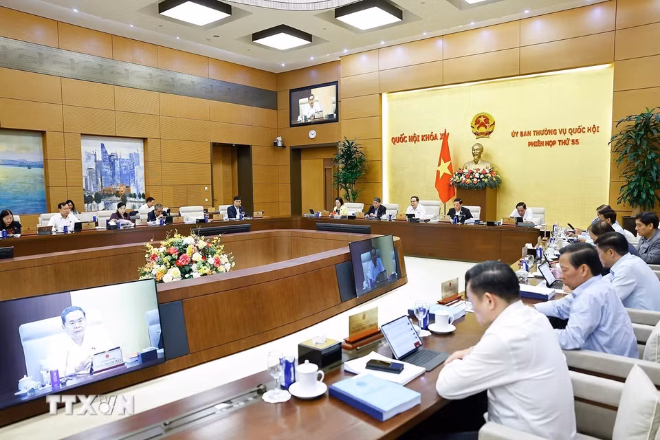 Chủ tịch Quốc hội Trần Thanh Mẫn phát biểu. (Ảnh: Doãn Tấn/TTXVN)