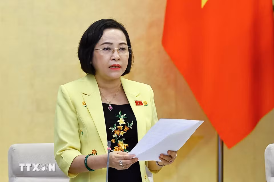 Phó Chủ tịch Quốc hội Nguyễn Thị Thanh phát biểu. (Ảnh: Doãn Tấn/TTXVN)