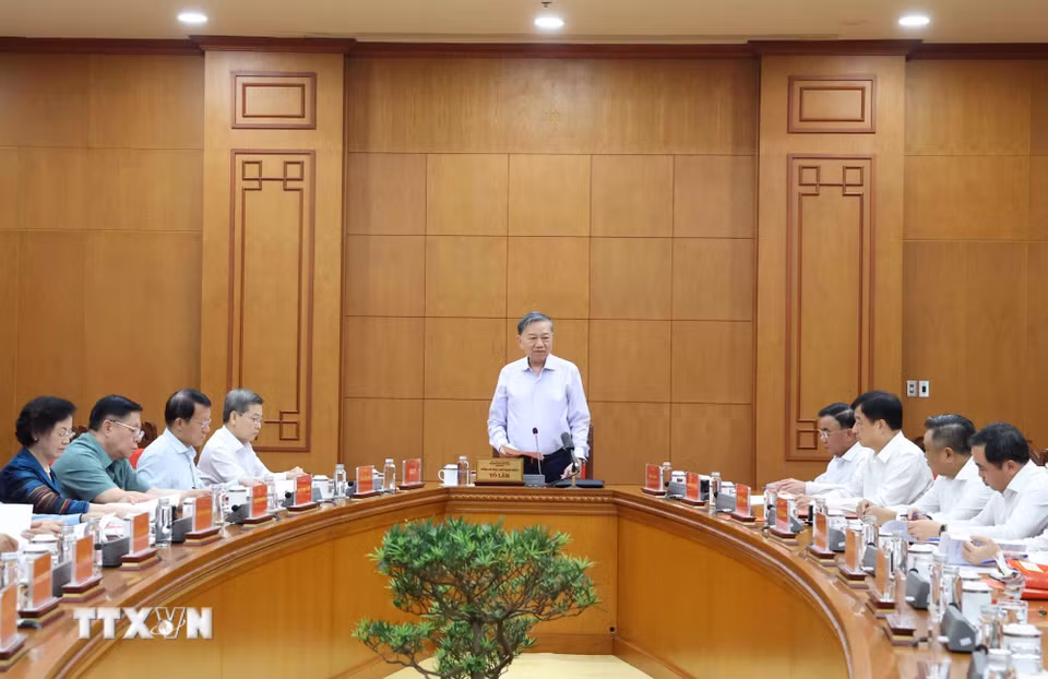 Tổng Bí thư, Chủ tịch nước Tô Lâm phát biểu. (Ảnh: Thống Nhất/TTXVN)