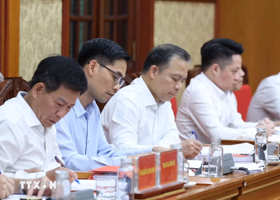 Các đại biểu tham dự Phiên họp Thường trực Ban Chỉ đạo Trung ương về phòng, chống tham nhũng, lãng phí, tiêu cực. (Ảnh: Thống Nhất/TTXVN)