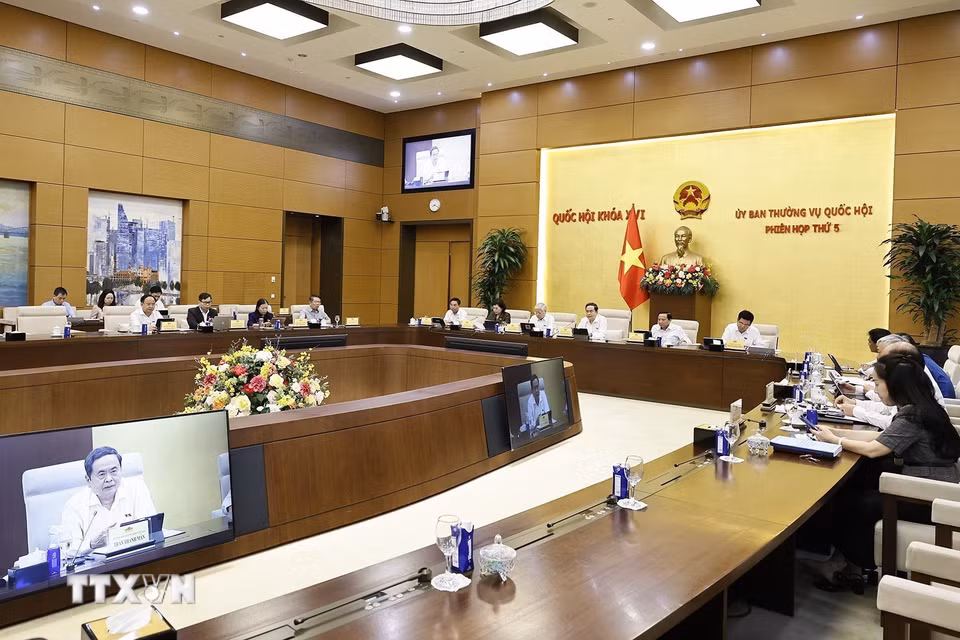 Chủ tịch Quốc hội Trần Thanh Mẫn phát biểu. (Ảnh: Doãn Tấn/TTXVN)