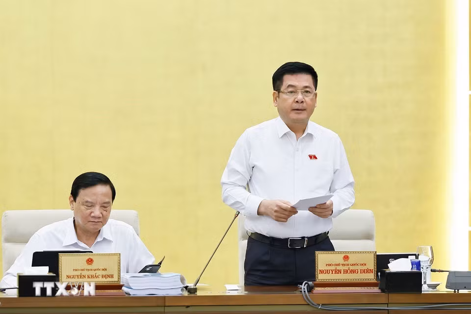 Phó Chủ tịch Quốc hội Nguyễn Hồng Diên phát biểu. (Ảnh: Doãn Tấn/TTXVN)