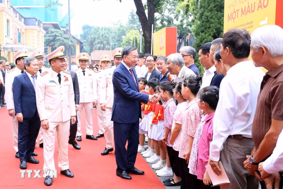 Tổng Bí thư, Chủ tịch nước Tô Lâm tới dự buổi lễ. (Ảnh: Phạm Kiên/TTXVN)