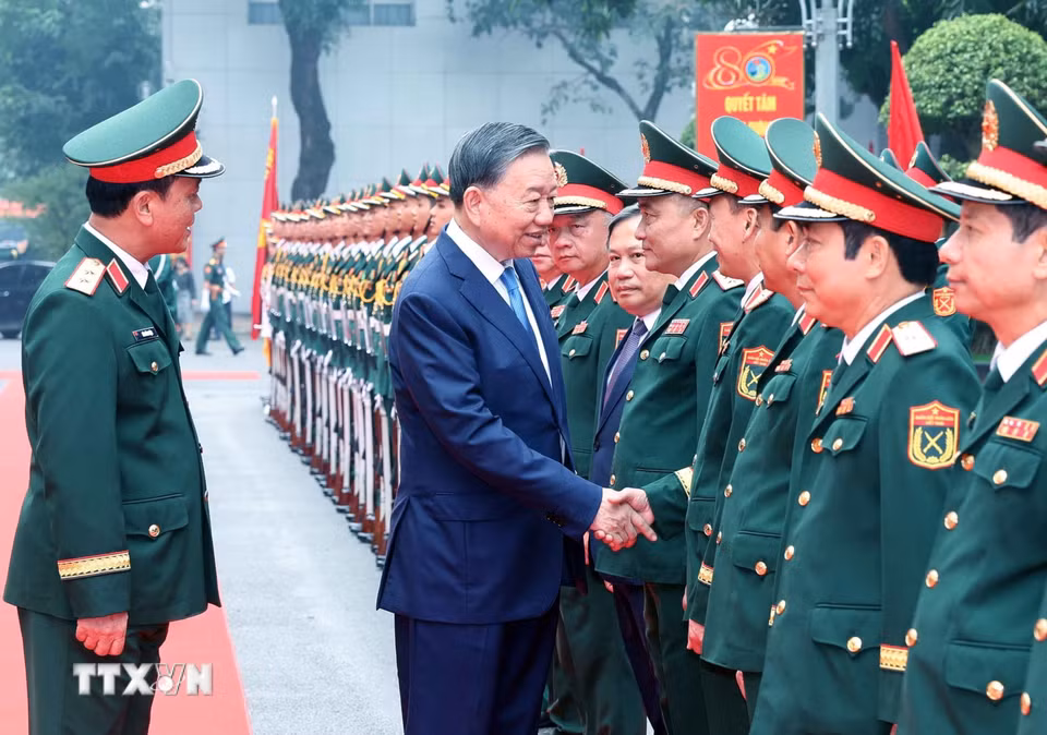 Tổng Bí thư, Chủ tịch nước Tô Lâm và các đại biểu. (Ảnh: Thống Nhất/TTXVN)