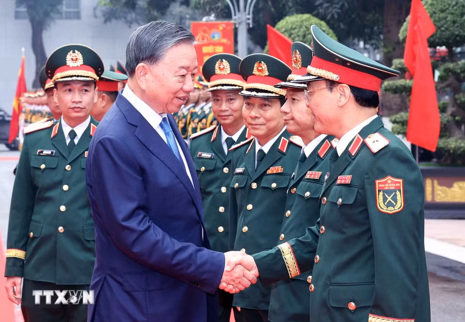 Tổng Bí thư, Chủ tịch nước Tô Lâm và các đại biểu. (Ảnh: Thống Nhất/TTXVN)