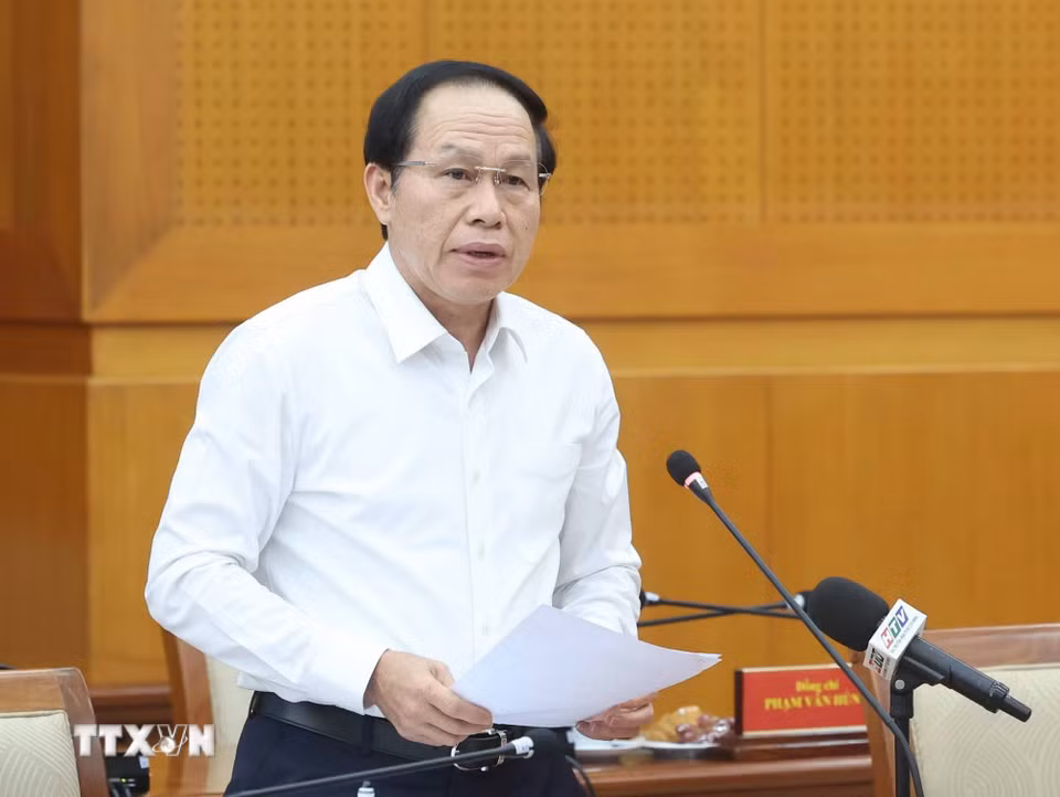 Đồng chí Lê Tiến Châu, Ủy viên Trung ương Đảng, Phó Thủ tướng Chính phủ phát biểu. (Ảnh: Thống Nhất/TTXVN)