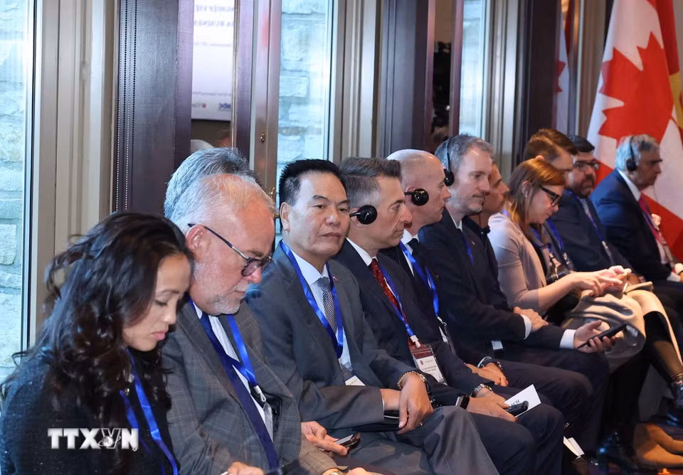 Các đại biểu tham dự Tọa đàm cấp cao doanh nghiệp Việt Nam-Canada. (Ảnh: Thống Nhất/TTXVN)