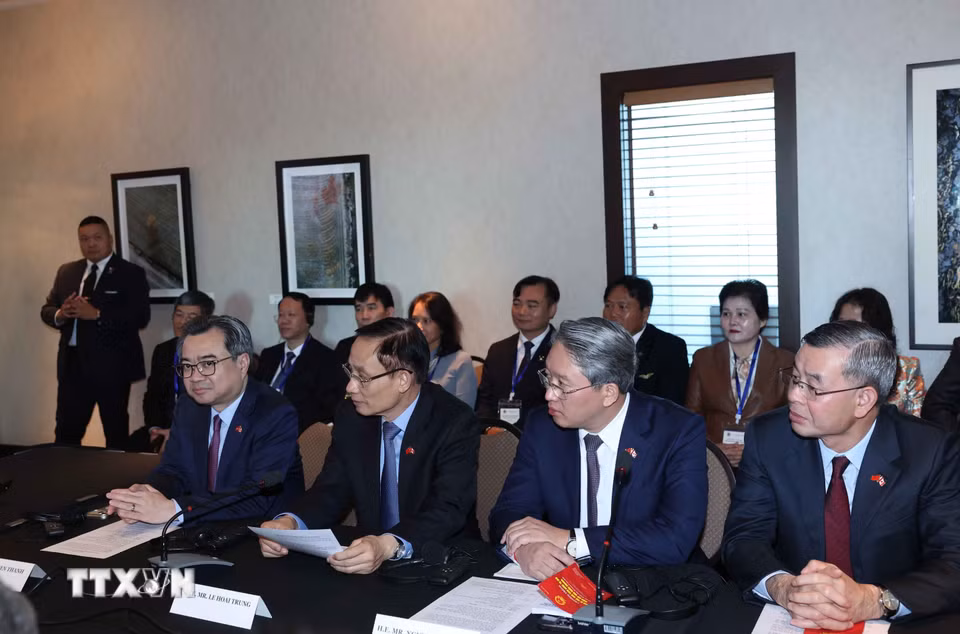 Các đại biểu tham dự Tọa đàm cấp cao doanh nghiệp Việt Nam-Canada. (Ảnh: Thống Nhất/TTXVN)