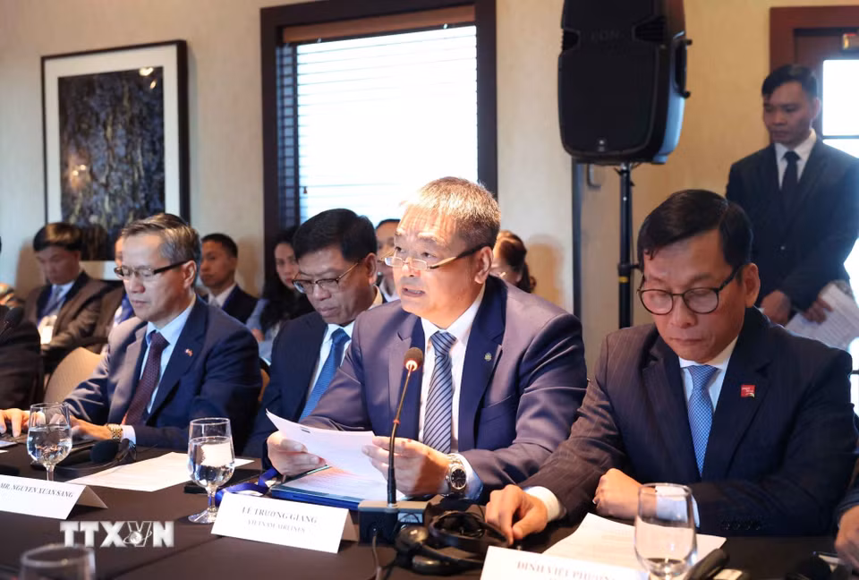 Các đại biểu tham dự Tọa đàm cấp cao doanh nghiệp Việt Nam-Canada. (Ảnh: Thống Nhất/TTXVN)