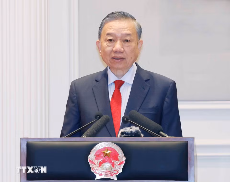 Tổng Bí thư, Chủ tịch nước Tô Lâm phát biểu. (Ảnh: Thống Nhất/TTXVN)
