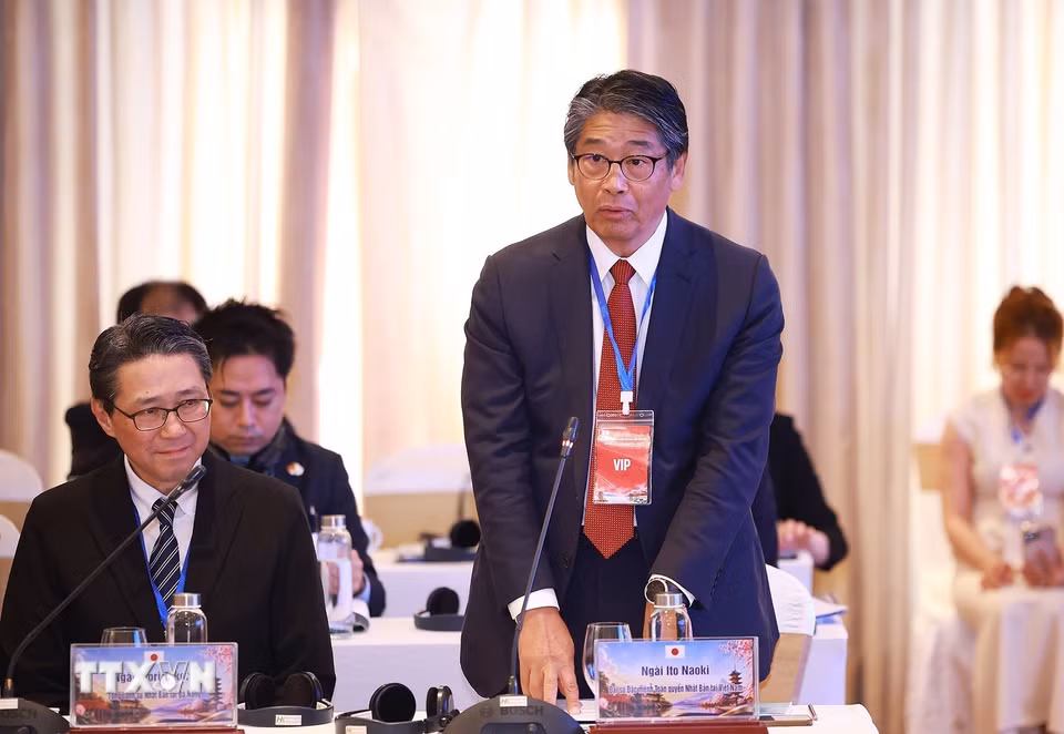 Đại sứ Nhật Bản tại Việt Nam Ito Naoki phát biểu. (Ảnh: Dương Giang/TTXVN)
