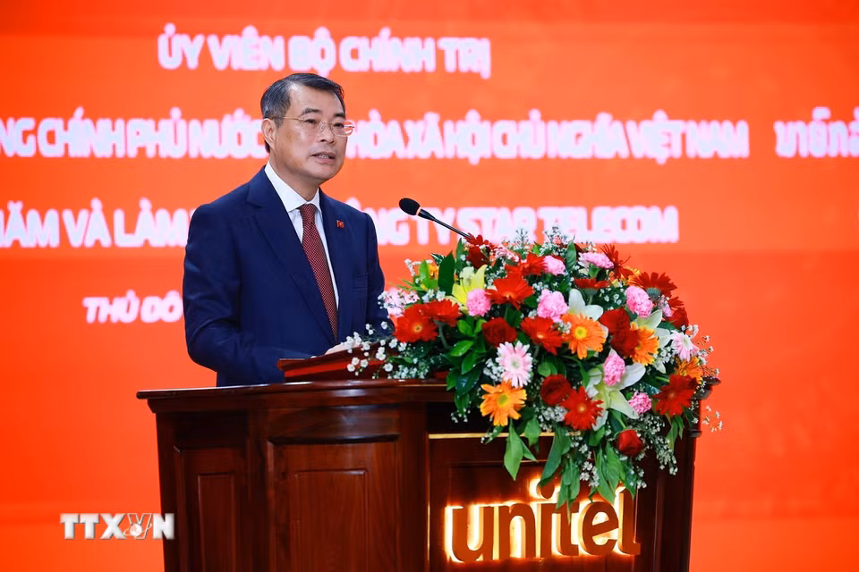 Thủ tướng Lê Minh Hưng phát biểu. (Ảnh: Dương Giang/TTXVN)
