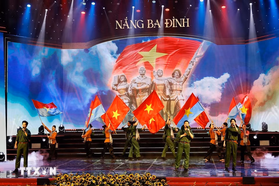 Một tiết mục tại chương trình. (Ảnh: Doãn Tấn/TTXVN)