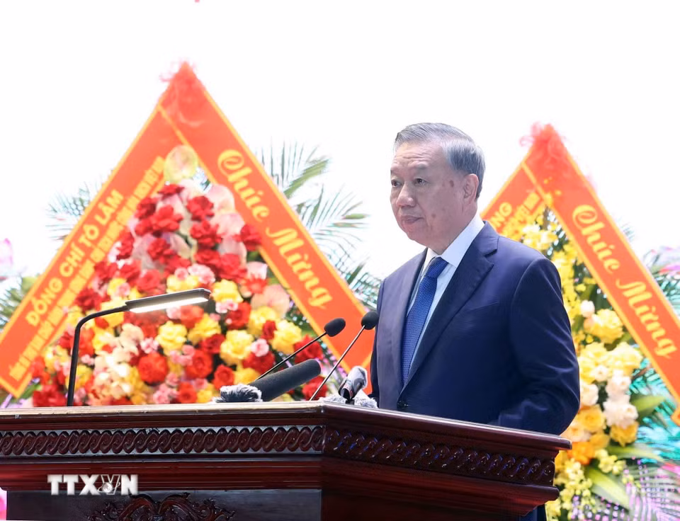 Tổng Bí thư, Chủ tịch nước Tô Lâm phát biểu chỉ đạo. (Ảnh: Thống Nhất/TTXVN)