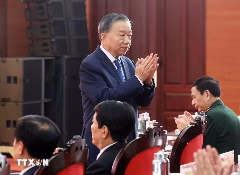 Tổng Bí thư, Chủ tịch nước Tô Lâm dự lễ kỷ niệm. (Ảnh: Thống Nhất/TTXVN)