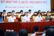 Thủ tướng Lê Minh Hưng và Đoàn đại biểu Quốc hội thành phố Hải Phòng tiếp xúc cử tri thành phố trước Kỳ họp thứ hai Quốc hội khoá XVI. (Ảnh: Dương Giang/TTXVN)