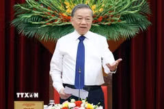 Tổng Bí thư Tô Lâm phát biểu. (Ảnh: Thống Nhất/TTXVN)