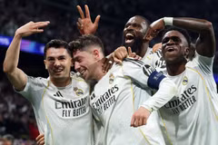 Real Madrid thắng đậm Man City nhờ sự tỏa sáng của Federico Valverde. (Nguồn: Getty Images)