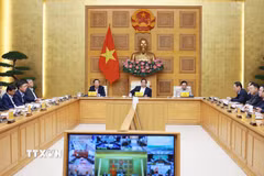 Phiên họp thứ 24 của Ban Chỉ đạo Nhà nước các công trình, dự án quan trọng quốc gia, trọng điểm ngành Giao thông Vận tải. (Ảnh: Dương Giang/TTXVN)