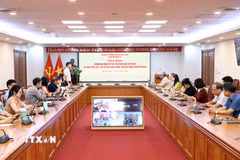 Toạ đàm Những nội dung cốt lõi của ngoại giao Việt Nam và cách thức sử lý các vấn đề nóng trong lĩnh vực ngoại giao đối ngoại. (Ảnh: An Đăng/TTXVN)