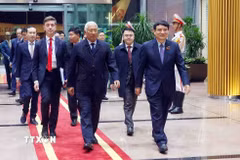 Chủ tịch Hội đồng châu Âu António Costa đến Hà Nội, bắt đầu thăm chính thức Việt Nam từ ngày 28-29/1/2026, theo lời mời của Chủ tịch nước Lương Cường. (Ảnh: Phạm Kiên/TTXVN)