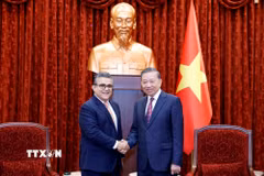 Tổng Bí thư, Chủ tịch nước Tô Lâm tiếp Đại sứ đặc mệnh toàn quyền Nhà nước Palestine Saadi Salama. (Ảnh: Thống Nhất/TTXVN)