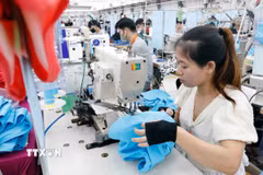 Ngành may xuất khẩu. (Ảnh minh họa: Trần Việt/TTXVN)