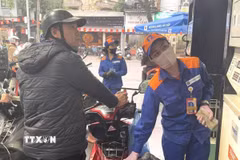 Hoạt động kinh doanh xăng dầu vẫn diễn ra ổn định. (Ảnh: Quốc Lũy/TTXVN)